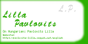lilla pavlovits business card